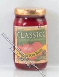 (image for) Dollhouse Scale Model Replica Bottle of Tomato & Basil Sauce