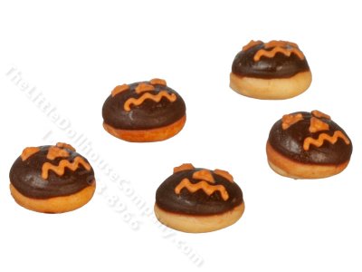 (image for) Set of 5 Miniature Halloween Donuts for Dollhouses