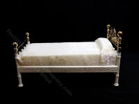(image for) Dollhouse Reutters Miniature Single Bed White