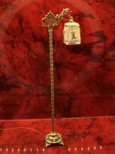(image for) Art Nouveau Brass Bridge Floor Lamp - White shade by Jim Pounder