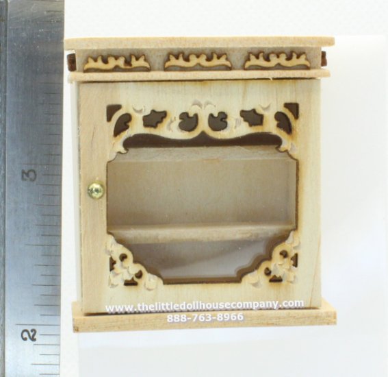 (image for) Miniature Unfinished Wall Hanging Shelf with Door