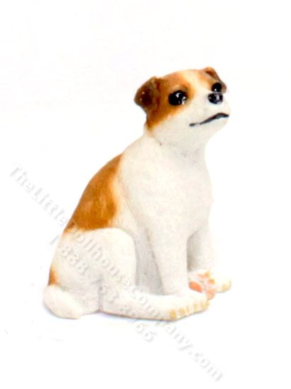 (image for) Miniature Brown and White Jack Russell Terrier for Dollhouses
