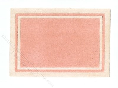 (image for) Miniature Pink and White Carpet for Dollhouses