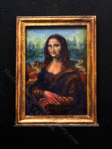 (image for) Miniature "Mona Lisa" Replica Painting