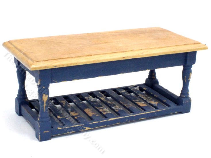 (image for) Dollhouse Scale Model Large Blue Preparation Table