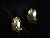 (image for) 1:48 Scale Miniature 3V Pair of Sconces for Dollhouses