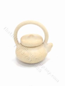 (image for) Miniature Handmade Cream Chinese Teapot for Dollhouses