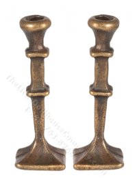 (image for) Miniature Square Bronze Candlesticks for Dollhouses