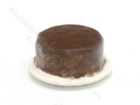 (image for) Miniature Chocolate Cake on a Plate for Dollhouses