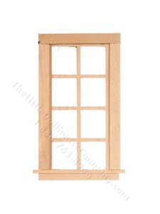 (image for) Miniature 4-Over-4 Single Window for Dollhouses