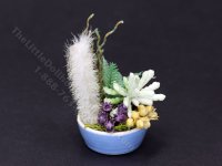 (image for) Vintage Miniature Potted Floral Arrangement for Dollhouses