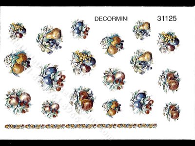 (image for) Miniature Fruit Decals for Dollhouses