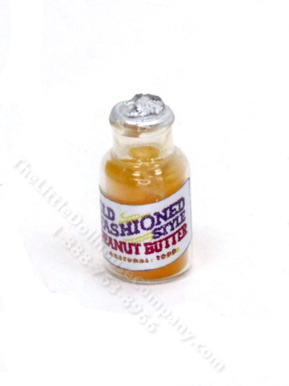 (image for) Miniature Jar of Old Fashioned Peanut Butter for Dollhouses