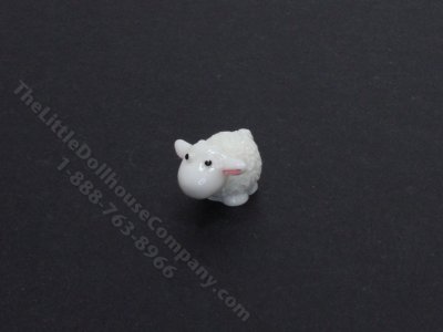 (image for) Miniature Sheep Figurine for Dollhouses