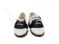 (image for) Miniature Leather Mens Golf Shoes by Judith Blondell for Dollhouses