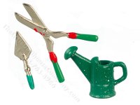 (image for) Miniature Green Garden Tools for Dollhouses