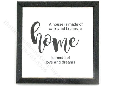 (image for) Miniature Framed 'Home' Board Print