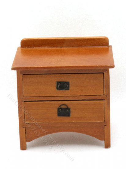 (image for) Miniature Two-Drawer Walnut Night Stand