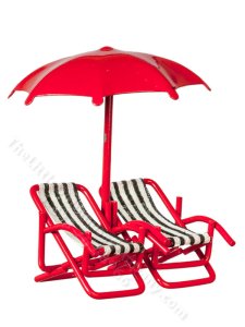 (image for) 1:24 Scale Umbrella Chairs for Dollhouses