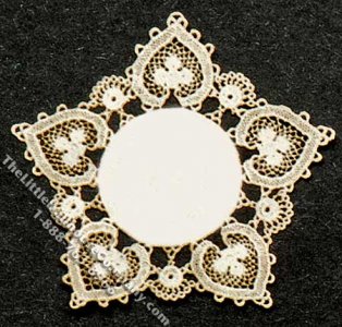 (image for) Miniature Hearts Themed Laser Cut Doily for Dollhouses