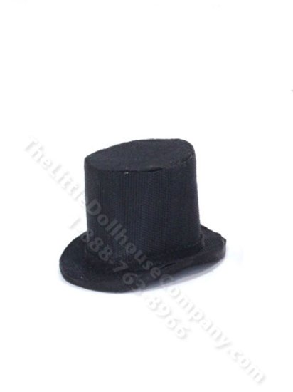 (image for) Miniature Black Top Hat for Dollhouses
