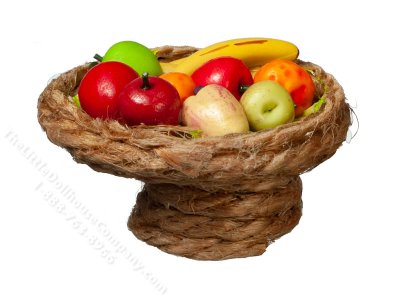 (image for) Miniature Basket of Fruit for Dollhouses