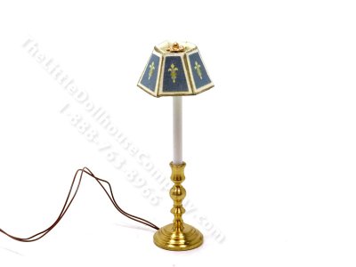 (image for) Miniature 12v Small Buffet Lamp for Dollhouses - Fleur de Lis