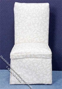 (image for) Miniature White Parson's Chair for Dollhouses