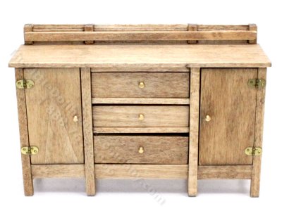 (image for) Miniature Handmade Rustic Buffet for Dollhouses