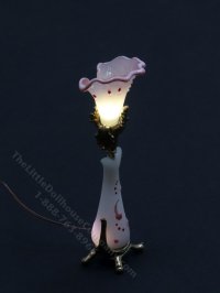 (image for) Miniature Bronze Pink Iris Lamp by Jim Pounder