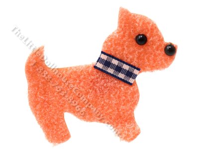 (image for) Miniature Orange Dog Rug/Tapestry for Dollhouses