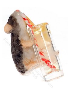 (image for) Miniature Mouse Drinking Lemonade for Dollhouses