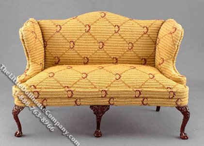 (image for) Miniature Provence Plaid Sofa for Dollhouses