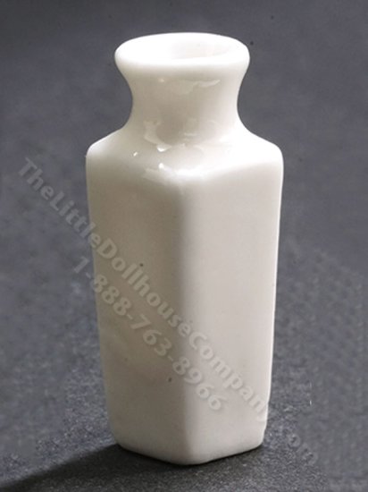(image for) Miniature White Square Vase for Dollhouses