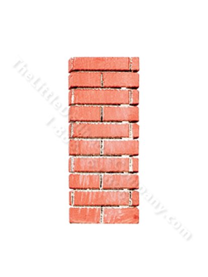 (image for) Dollhouse Narrow Red Brick Flat-Roof Oil-Burrner Chimney