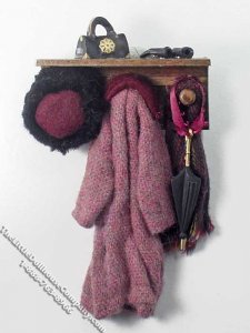 (image for) Womans Coat & Hat on Rack by Bette Jo Chudy for Dollhouses