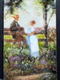 Miniature Couple in the Country Painting by Larry Morganti (image for) Miniature Couple in the Country Painting by Larry Morganti
