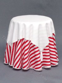 (image for) Miniature Table with Candy Cane Tablecloth by Designs by Janet