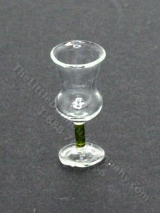 (image for) Miniature Hurricane Glass with Green Stem