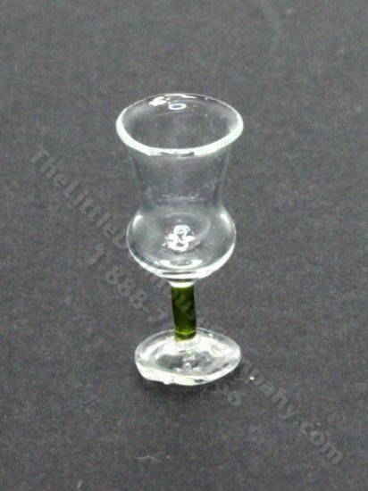 (image for) Miniature Hurricane Glass with Green Stem