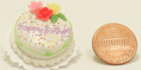(image for) Miniature Birthday Cake with Flowers