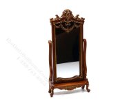 Miniature Victorian Cheval Mirror for Dollhouses (image for) Miniature Victorian Cheval Mirror for Dollhouses