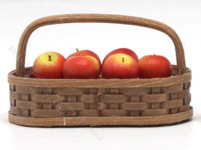 (image for) Miniature Oblong Basket of Apples by Charlotte Willmott