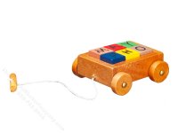 (image for) Miniature Toy Wagon with Letter Blocks for Dollhouses