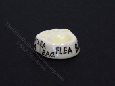 (image for) Miniature 'Flea Bag' Dog Dish for Dollhouses