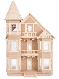 (image for) Assembled Unfinished Painted Lady Dollhouse