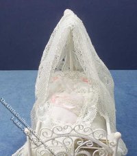 (image for) Miniature Dressed Canopy Crib by Danielle Designs