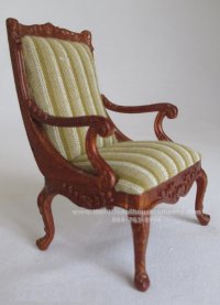 (image for) Miniature Upholstered Walnut Arm Chair