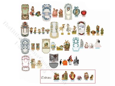 (image for) Miniature Holiday Greeting Cards Kit for Dollhouses