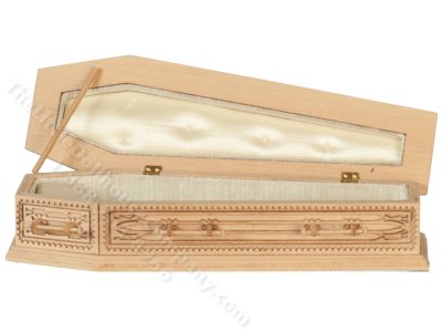 (image for) Solid top Coffin- Unfinished - 1/12 Scale